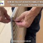 How do you cut acoustic panels WoodUpp panels trim cleanly around sockets