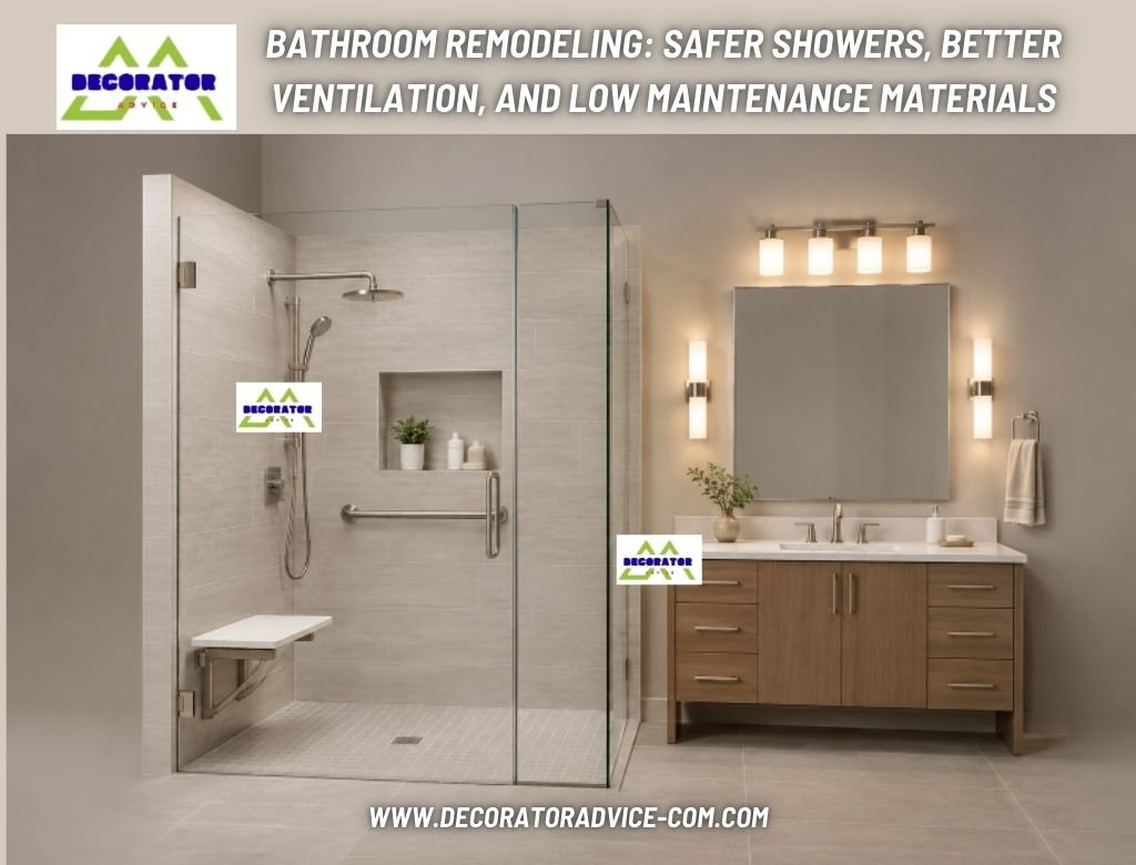 Bathroom Remodeling Safer Showers, Better Ventilation, and Low Maintenance Materials