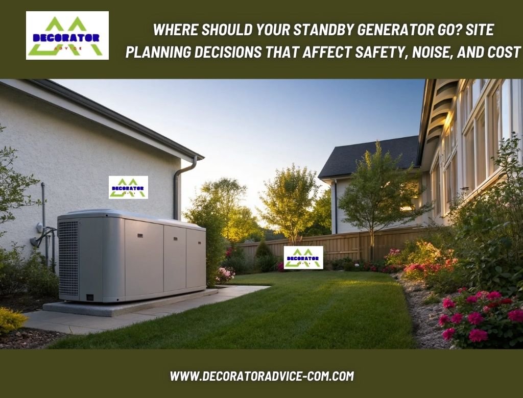 Where Should Your Standby Generator Go Site Planning Decisions That Affect Safety, Noise, and Cost